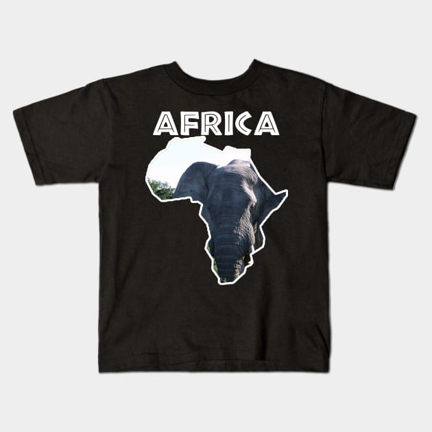 African Wildlife Continent Elephant Ears Kids T-Shirt by PathblazerStudios